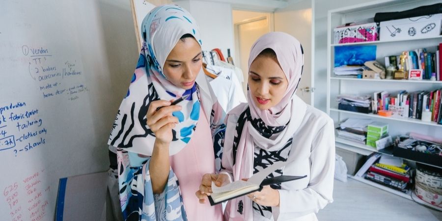 Business women wearing hijab