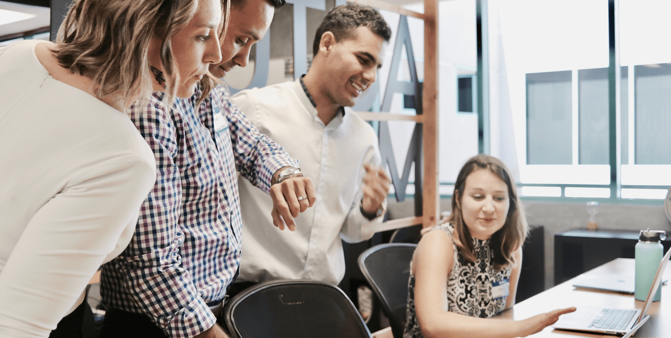 image of employees laughing